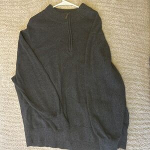 Oak Hill Sweater Men's 4XLT Tall Gray Long Sleeve 1/4 Zip Pullover Casual‎